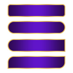 Leinwandbilder - Elegant Purple and Gold Banners for Website UI and Presentation Slides