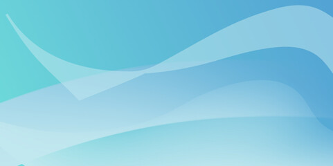 Poster - Graphic background wave light blue curve looks futuristic and simple modern flat gradient abstract. For text space, design, advertisement.