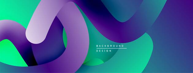 Poster - Abstract fluid shapes, vibrant colors blend. Modern design, smooth gradients create dynamic composition. Background suggests creativity, innovation.