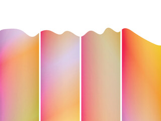 Poster - Abstract Wavy Top Gradients Soft, Orange Pink Yellow Peach, Gentle Header Backgrounds Or Social Media Graphics [with copy space]