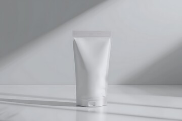 Poster - White Cosmetic Tube Mockup in Soft Light