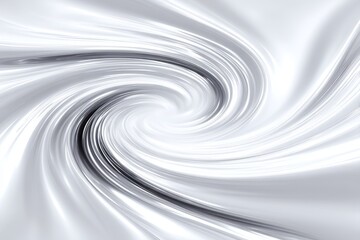 Poster - Abstract White Vortex 3D  - Swirling white abstract, dynamic motion, elegant design, modern art, 3D . Symbolizing flow, energy, transformation, serenity, and infinity