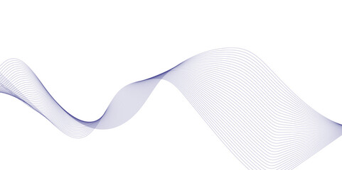 Poster - Abstract colorful curved lines on white paper background.