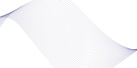 Poster - Abstract colorful curved lines on white paper background.