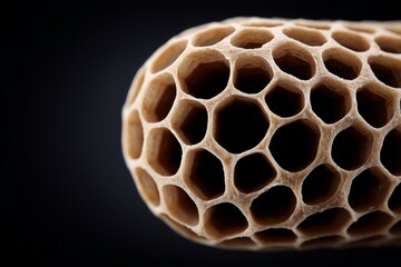 Poster - Honeycomb Structure Close Up - Detailed close-up of a honeycomb structure, showcasing its intricate hexagonal pattern and texture