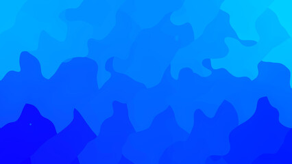Poster - Abstract blue gradient background with organic shapes in various shades providing a modern artistic and fresh design template for creative projects