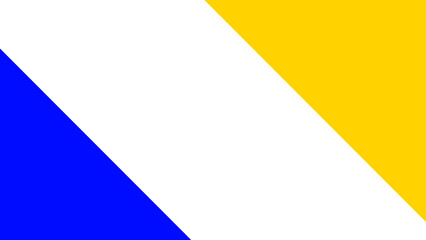 Poster - Abstract geometric composition featuring diagonal lines of bright yellow blue and white minimalist design concept