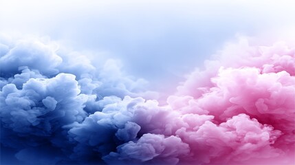 Poster - Soft Hues of Cotton Candy Clouds - Dreamy, ethereal, soft, vibrant, and peaceful. A blend of pink, blue, and yellow hues creates a calming and imaginative atmosphere