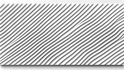 Poster - Abstract white wave pattern with diagonal lines creating depth and dimension for contemporary modern design.