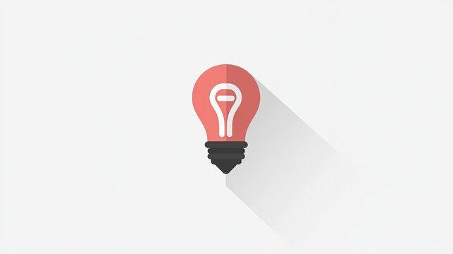 Flat-style icon of a lightbulb representing ideas cente