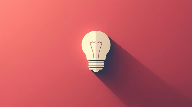 Flat-style icon of a lightbulb representing ideas cente