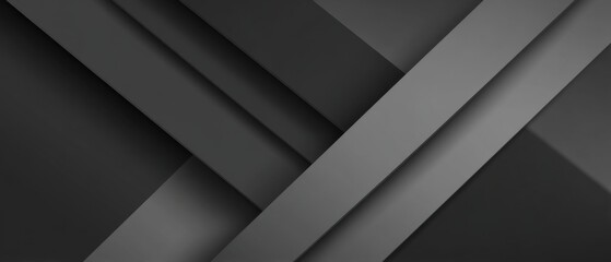 Poster - Dark Gray Abstract Layers Background with Shadows and Depth for Modern Design Projects Graphic Resource