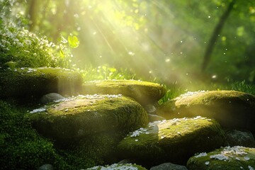Wall Mural - nature's radiant stones