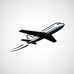 Poster - Modern airplane aviation icon desidn, Flight transport symbol. Travel illustration
