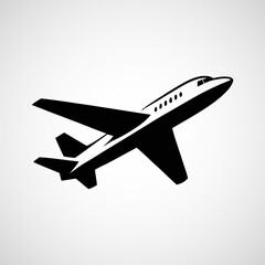 Poster - Modern airplane aviation icon desidn, Flight transport symbol. Travel illustration