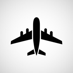 Poster - Modern airplane aviation icon desidn, Flight transport symbol. Travel illustration