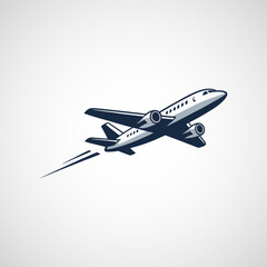 Poster - Modern airplane aviation icon desidn, Flight transport symbol. Travel illustration
