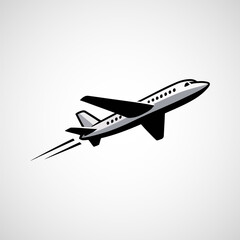 Poster - Modern airplane aviation icon desidn, Flight transport symbol. Travel illustration