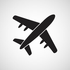 Poster - Modern airplane aviation icon desidn, Flight transport symbol. Travel illustration