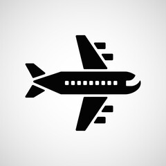 Poster - Modern airplane aviation icon desidn, Flight transport symbol. Travel illustration