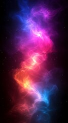 Wall Mural - Abstract cosmic nebula display of swirling vibrant colors.