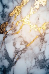 Poster - Elegant Marble Texture with Gold Veins Close Up Abstract Design Luxury Pattern Background