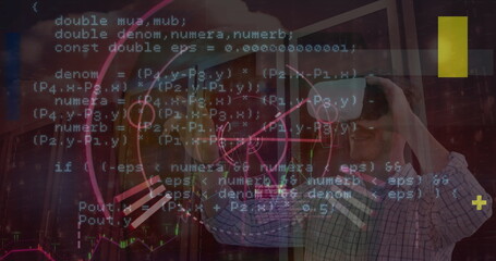 Poster - Image of data processing over media icons