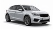 © Ryan Punnington - Blank Light Grey Hatchback 3/4 Front Mockup