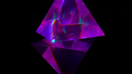 Poster - Abstract Glass Pyramid. Computer generated 3d render
