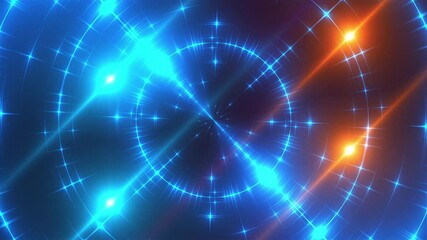 Poster - Bright fractal Lights. Computer generated 3d render