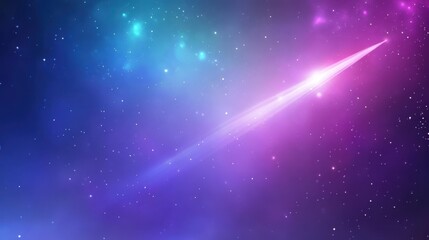 Aufkleber - Abstract space background with a fast comet and nebula hues for futuristic designs.