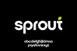 © poncotanstd - word of sprout . modern minimalist clean alphabet font. lowercase bold typography vector illustration design