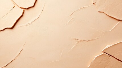 Aufkleber - Light peach textured surface with cracks and raised edges