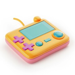 Poster - Retro video game controller with vibrant colors.