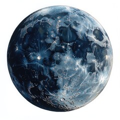 Poster - Celestial sphere, dark blue and white