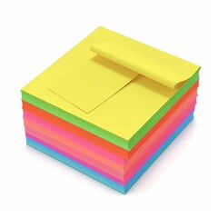 Poster - Stack of colorful sticky notes against a white background.