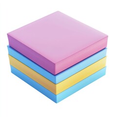 Poster - Stacked colorful sticky notes against a white background.