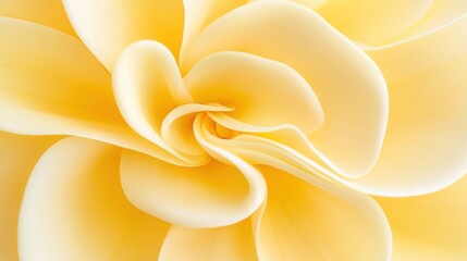 Poster - Beautiful abstract flower with soft yellow and cream petals
