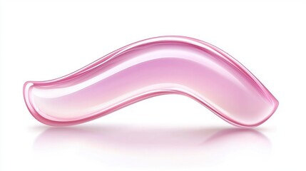 Poster - A wave shaped smear of glossy pink cosmetic gel