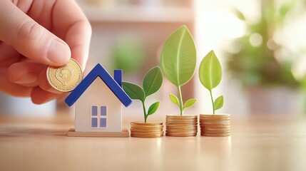 Aufkleber - Investing in a house and future growth with smart money