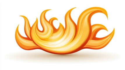 Aufkleber - Stylized flames are depicted in a gradient of orange and yellow