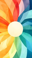 Poster - Pastel Rainbow Swirl Abstract Background