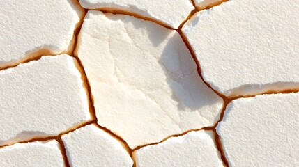 Poster - Powdery Chalk Texture with Cracks and Subtle Light and Shadow