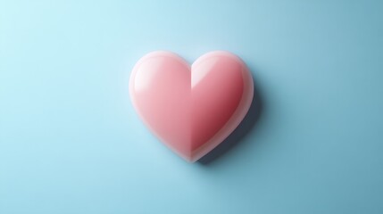 Poster - Colorful heart decoration resting on a textured pastel background, creating a whimsical and artistic atmosphere perfect for celebrations or home decor