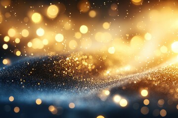 Aufkleber - Golden waves shimmer under sunlight, creating a captivating display of light and water in a tranquil ocean setting at dawn