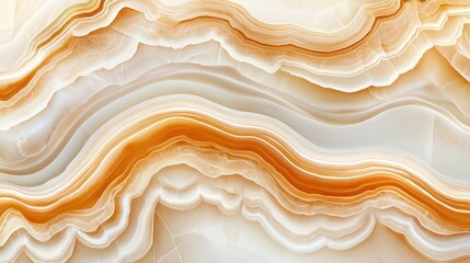 Poster - Bands of amber and cream flow together in layered stone