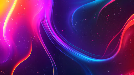 Aufkleber - A vibrant abstract background featuring colorful flowing curves and a starry texture, creating a dynamic and energetic atmosphere.