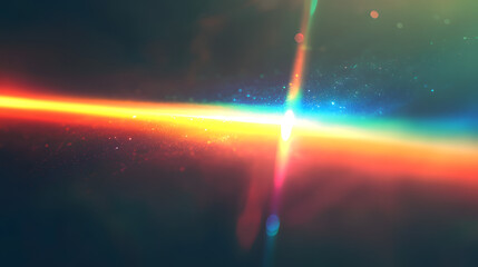 Aufkleber - Vivid abstract light beams create a mesmerizing display of colors in this digital artwork.