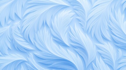 Poster - Delicate pastel blue feathers form an abstract textured pattern