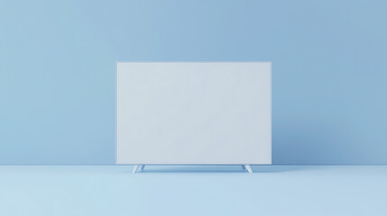 Aufkleber - Minimalist screen: a modern, pale display against a soft blue backdrop. Simple, clean design evokes calm. Ideal for tech aesthetics.
